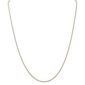 Black Bow Jewelry 1.3mm 14k Yellow Gold Solid Round Snake Chain Necklace - 1 of 4