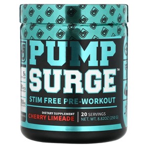 Jacked Factory Pump Surge, Stim Free Pre-Workout, Cherry Limeade, 8.82 oz (250 g) - 1 of 2