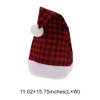 Unique Bargains Christmas Hat Plaid Christmas Hat Polyester 11.02"x15.75" 1 Pc - 3 of 4
