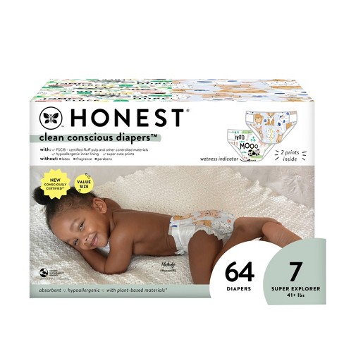 The Honest Company Disposable Diapers Club Pack Barnyard Babies