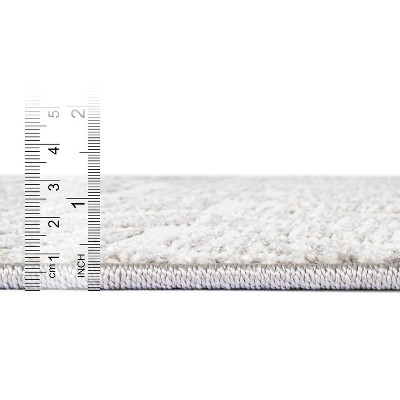 Ivory and Brown Synthetic Outdoor Runner Rug 2' x 8' - Easy Care and Reversible