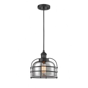 Bell Cage - 1 Light Cord Hung Mini Pendant In Traditional Style-10 Inches Tall and 9 Inches Wide - 1 of 1