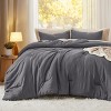 Bedsure Comforter Set – Soft & Warm Imitation Washed Cotton Bedding for All Seasons - 2 of 4