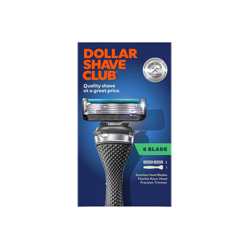 Dollar Shave Club 6-Blade Men&#39;s Razor Starter Set - 1 Handle + 2 Cartridges, 3 of 16