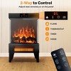 Etust Freestanding Electric Fireplace Heater for Indoor Use, Faux Fireplace Stove with Panoramic Flame, Adjustable Thermostat 24.41" - 4 of 4