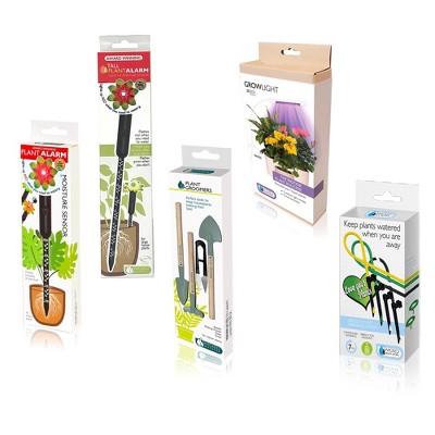 Tierra Garden Plant Deluxe 5 Piece Kit - Two Plant Alarms, one Grow Light, Grooming Kit and Spike Water Kit