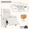 Power Recliner Chair, Adjustable Electric Recliner Ergonomic Overstuffed Single Sofa, Tall Back, Padded Seat, 2 Side Pockets for Living Room - 2 of 4