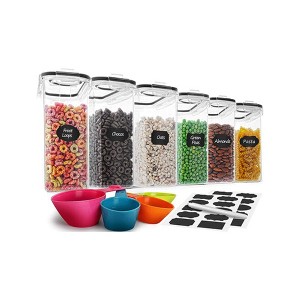 Apex Vanguards 6-Piece Airtight Cereal Dispenser Containers - 1 of 3