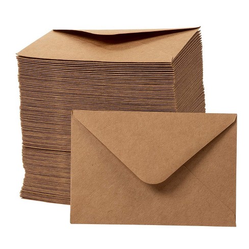 250 Count Gift Card Envelopes For Business Card Small Note Cards Kraft Brown 4 X 2 8 Target