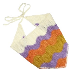 Unique Bargains Women's Fashion Knitted Hollow Triangle Headwrap 26.38"x11.02" Purple 1 Pc - 1 of 4
