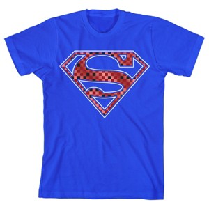 Superman Shield Logo Youth Royal Blue Graphic Tee - 1 of 1