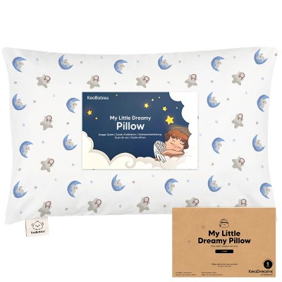 KeaBabies Jumbo Toddler Pillow with Pillowcase, 14X20 Soft Organic Toddler Pillows for Sleeping, Kids Travel Pillow