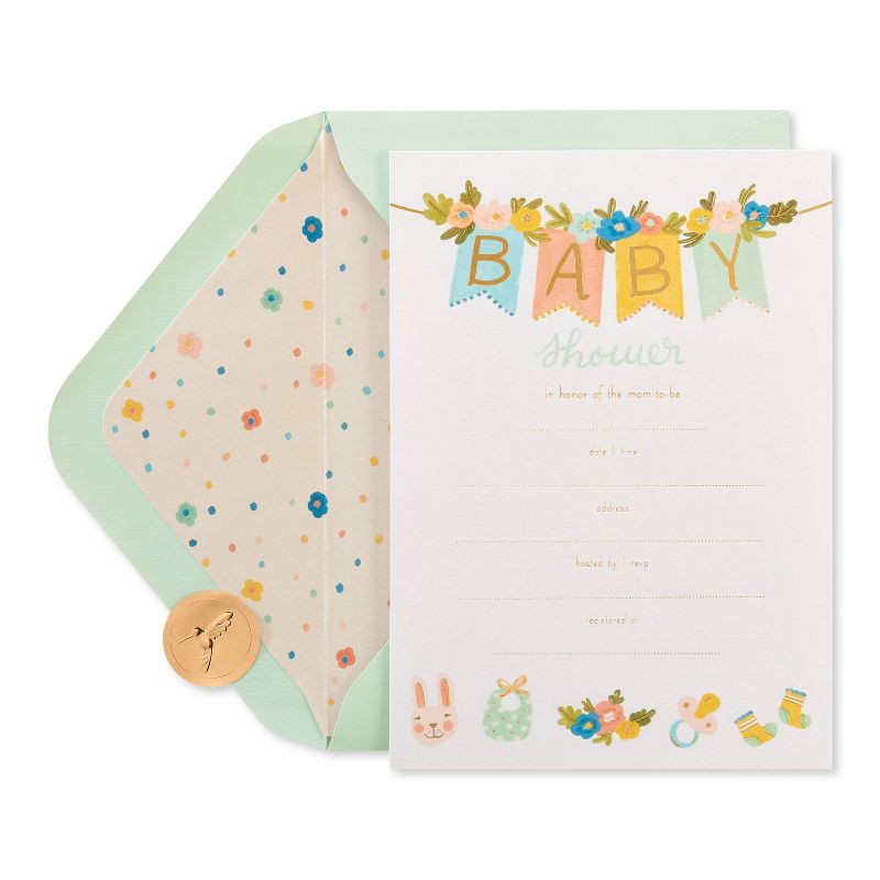 20ct Invitation Cards Fill in Baby Banner - PAPYRUS, 1 of 6