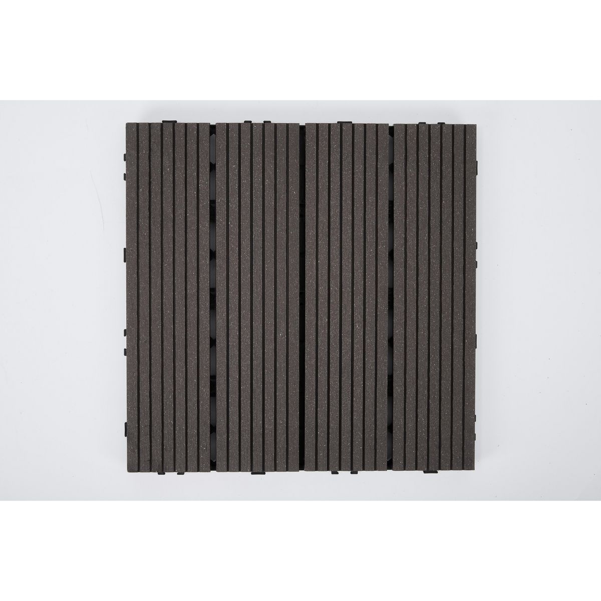 Grooved Interlocking Composite Deck Tiles, Snap-In Outdoor Patio Flooring Tiles for Balcony, Backyard & Walkway Renovation - thumbnail 6