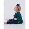 RuffleButts Baby Girls Woven Long Sleeve Bubble Romper - 3 of 4