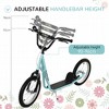 VYNXARIA Youth Kick Scooter for Kids 5+ with Adjustable Handlebar and Dual Brakes, 16" Inflatable Wheels, Blue - 4 of 4