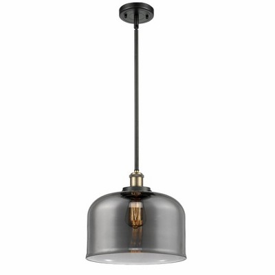 Bell - 1 Light Stem Hung Mini Pendant In Industrial Style-10 Inches Tall and 12 Inches Wide