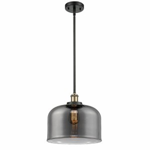 Bell - 1 Light Stem Hung Mini Pendant In Industrial Style-10 Inches Tall and 12 Inches Wide - 1 of 1