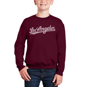 LA Pop Art Los Angeles Neighborhoods - Boy's Word Art Crewneck Sweatshirt - 1 of 3