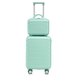 YOOCOZZ 2-Piece 14"/20" Luggage Sets in ABS with Spinner Wheel,Combination Lock and Cosmetic Case - 1 of 4