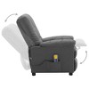vidaXL Massage Recliner Light Gray Fabric - 4 of 4