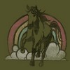 Juniors Womens Lost Gods Distressed Rainbow Horse Racerback Tank Top - 2 of 4