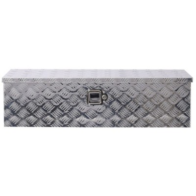 39 Inch Tool Box Aluminum 5 Bar Tread Pattern Trailer Pickup ATV Truck Underbody Bed Storage Toolboxes With Lock Keys