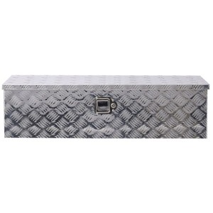 39 Inch Tool Box Aluminum 5 Bar Tread Pattern Trailer Pickup ATV Truck Underbody Bed Storage Toolboxes With Lock Keys - 1 of 4