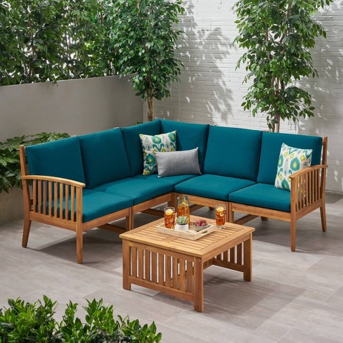 Wooden corner outdoor online sofa