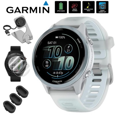 Garmin Forerunner 570 42mm GPS Smartwatch, Aluminum + Accessories Bundle