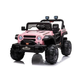 12V Kids Electric Ride-On Truck - Battery-Powered Off-Road Car with Parent Remote, Dual Motors, Wheel Suspension, LED Lights, Storage Space - 1 of 1