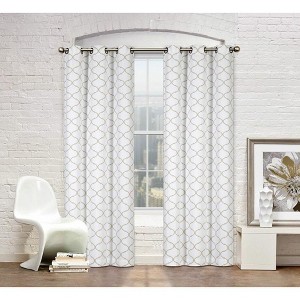 Kate Aurora Shabby Chic Designed 2 Pack Premium Trellis Grommet Top Curtain Panels - 1 of 1