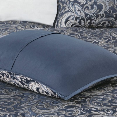 Navy Microfiber California King 24-Piece Bedding Set