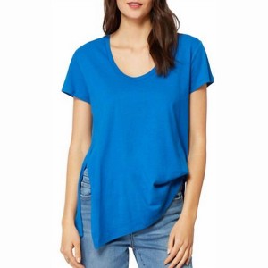 Women's Tuck Asymmetrical Hem Cotton Tencel Shirt - Habitual - 1 of 2
