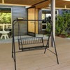 KTMBDW Metal Porch Swing Stand, Heavy Duty Swing Frame, Hanging Chair Stand Only, 528 LBS Weight Capacity, for Backyard, Patio,Lawn, Black(only frame) - 2 of 4