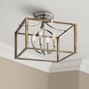 Minka Lavery Rustic Farmhouse Ceiling Light Semi Flush Mount Fixture 16 1/2" Sun Faded Wood 4-Light for Bedroom Kitchen Hallway - 2 of 3