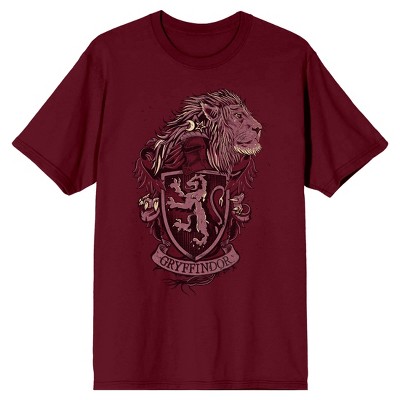 Harry Potter Gryffindor House Crest Men's Cardinal Red T-shirt