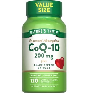 Nature's Truth CoQ10 200mg | 120 Softgels | with Black Pepper Extract - 1 of 4