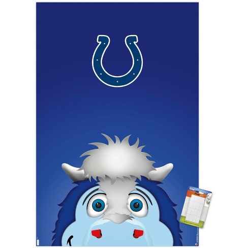 Trends International NFL Indianapolis Colts - Drip Helmet 20 Wall Poster,  22.375 x 34, Poster & Mount Bundle