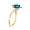 Pure Collection by Ross-Simons 0.50 Carat London Blue Topaz Ring in 14kt Yellow Gold Size 7 - 3 of 4