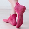 Anna-Kaci Women's 3-Pack Quarter Cut Ballet Grip Socks with Slightly Shiny Stretch Knit and Anti-Slip Sole - 3 of 4