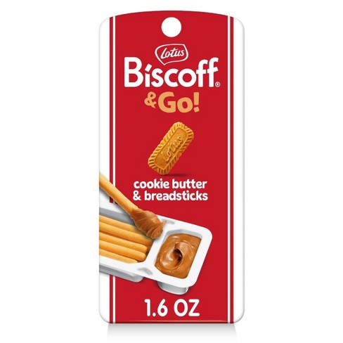 Lotus Biscoff & GO, Cookie Butter and Breadsticks Snack Pack, non GMO +  Vegan, 1.6 Oz (Pack of 8)