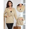 INSPIRE CHIC Women's Business Casual Notch Lapel Long Sleeve Double Breasted Oversized Blazer - 2 of 4