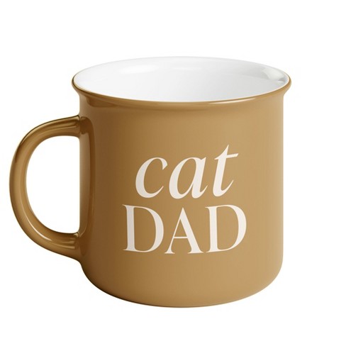  ENEDNATE Funny White Ceramic Coffee Mug 11oz Cat Dad