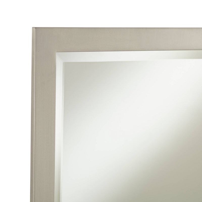 Possini Euro Design Metzeo Rectangular Vanity Wall Mirror Modern Beveled Glass Brushed Nickel Metal Frame 33" Wide for Bathroom Bedroom Home Entryway, 3 of 10