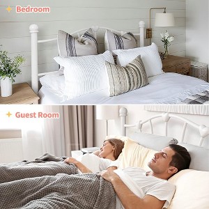 Twin Size Bed Frame with Iron-Art Sweet Heart Headboard & Footboard - 1 of 4