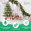 Whisen 4FT Prelit Artificial Christmas Tree with Glitter Base, LED Lights, 396 Tips, Red Berries & Pine Cones, PE/PVC Full Branches - 3 of 4