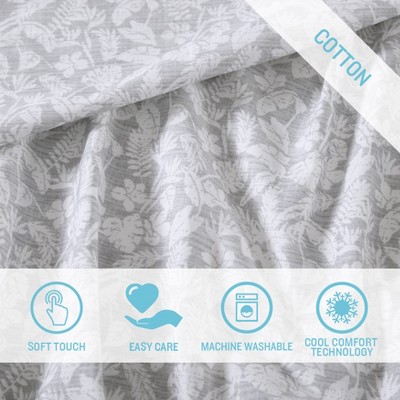 Koya Bay Gray King Cotton Percale Sheet Set