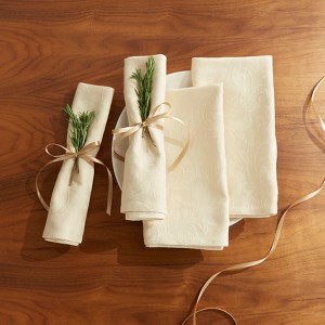 BrylaneHome Damask Set Of 4 Napkins 20" Sq. - 1 of 3