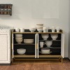 Contemporary Kitchen Buffet Cabinet with Countertop Safety Fence, Freestanding Sideboard Storage for Dining Room, Entryway, Bedroom - 2 of 4
